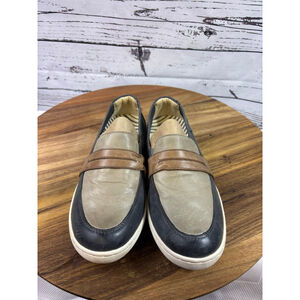 Women's Taos Black & Brown Leather Loafers Size 7.5